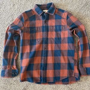 Flint And Tinder Flannel Workshirt, Navy And Rust Buffalo Check, Medium